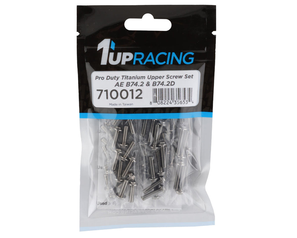 1UP Racing AE B74.2/B74.2D Pro Duty Titanium Upper Screw Set-1UP710012