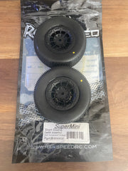 Raw Speed RC - Super Mini Short Course Tires (2)  (MRG - Premounted)