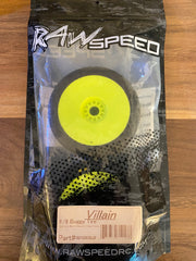 Raw Speed RC - Villain 1/8 Buggy Tires (2) (MRG - Premounted)