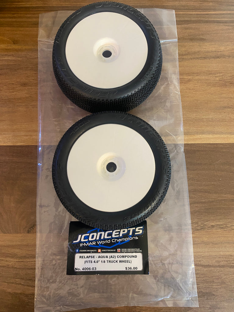 JConcepts Relapse 4.0" 1/8th Truggy Tires (2) (MRG - Premounted)-JCO4006