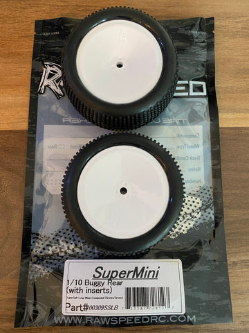 Raw Speed RC Super Mini 2.2" 1/10 Rear Buggy Tires (2) (MRG - Premount)