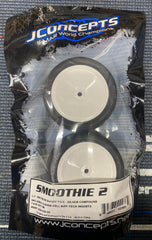 JConcepts Smoothie 2 2.2" Pre-Mounted Rear Buggy Tires (White or Yellow) (2) (Silver) w/12mm Hex (MRG - Premount)-JCO4017