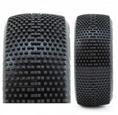 ProCircuit Claymore V2 Buggy Tires - Pre-Mounted (Black) (4) (w/Yellow & White Wheel Dots)