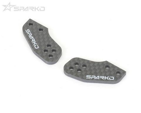 Sparko F8 Carbon Fiber Steering Knuckle Plate 4 holes (R=L) 3.0mm (2pcs)