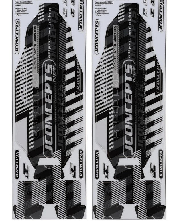 JConcepts Team Associated RC10SC6.4 Precut Chassis Protective Sheets (1)-JCO5009.5