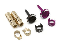 1UP Racing "Lockdown" Adjustable Bullet Plug Grips w/5mm Bullets - various colour options