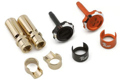 1UP Racing "Lockdown" Adjustable Bullet Plug Grips w/5mm Bullets - various colour options