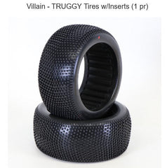 Raw Speed RC Villain 1/8 Off-Road Truggy Tires (2) (MRG - Premounted)