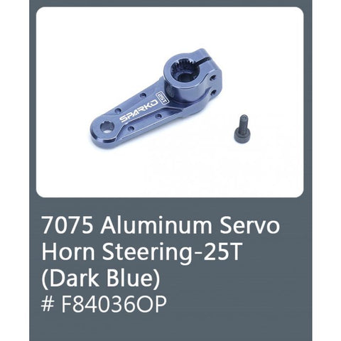 Sparko F8 F84036OP 7075 Aluminum Servo Horn Steering -25T (Dark Blue)