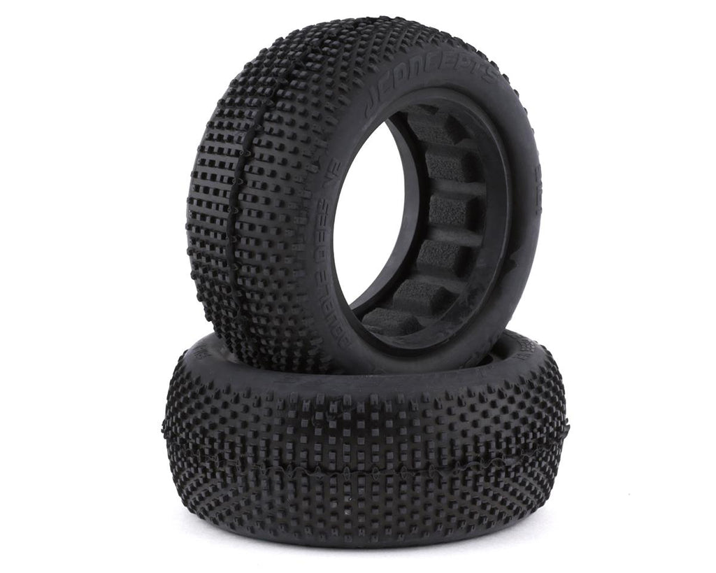 JConcepts Double Dee's V2 2.2" 4WD 1/10 Front Buggy Tires (2) (Green)-JCO3161-02