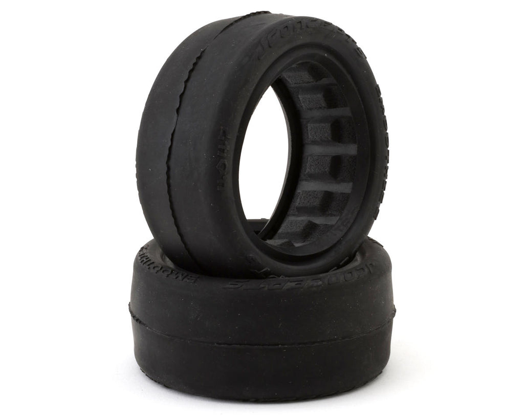 JConcepts Smoothie 2 "Thick Sidewall" 2.2" 2WD Front Buggy Tires (2) (Silver-Aqua A2)-JCO4047