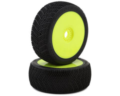 JConcepts Falcon Pre-Mounted 1/8th Buggy Tires (2) (Green) - JCO4071