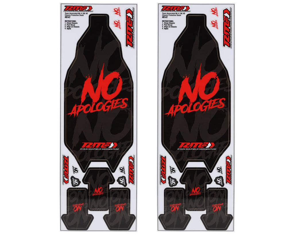JConcepts AE B6.4/B6.4D "No Apologies" Precut Chassis Protective Sheet (2) (RM2)
