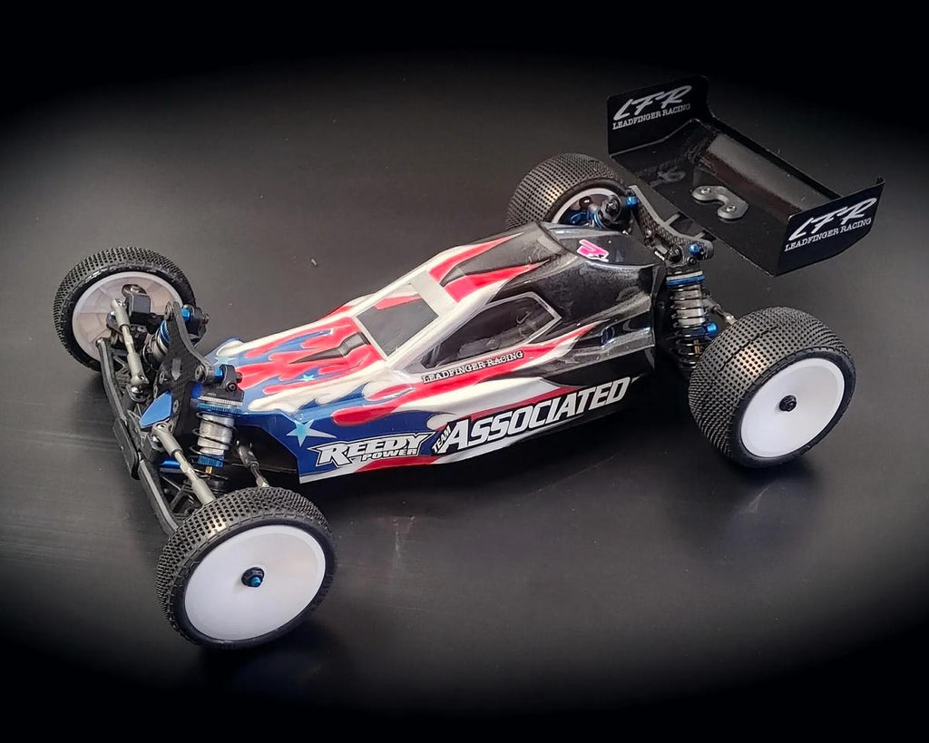 Leadfinger Racing Team Associated RC10B74.2 Retro-Mod 1/10 4WD Buggy Body (Clear)-LFRE3071