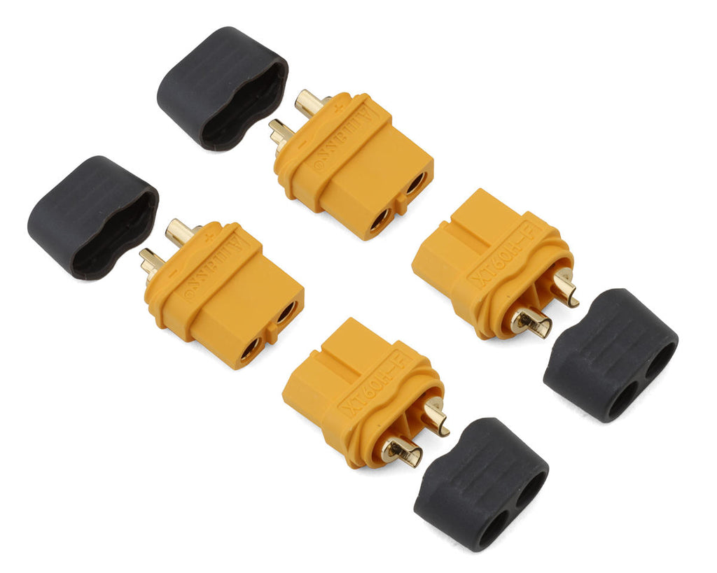 Samix XT60 Connectors w/Wire Covers (4 Male)-SAMCXT60H-004M