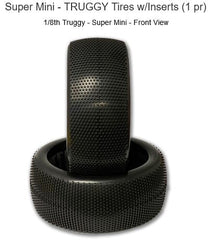 Raw Speed RC - Super Mini - TRUGGY Tires w/Inserts (2) (MRG - Premounted)