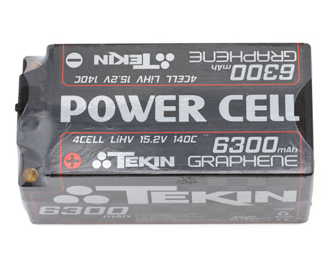 Tekin Power Cell 4S Shorty LiHV Battery 140C (15.2V/6300mAh) w/5mm Bullets