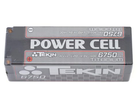 Tekin Titanium Power Cell 4S Brick LiPo Battery 140C (14.8V/6750mAh) w/5mm Bullets