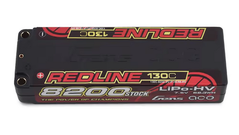 Gens Ace Redline 2s LiHV LiPo Battery 130C w/5mm Bullets (7.6V/8200mAh)-GEA82002S13D5