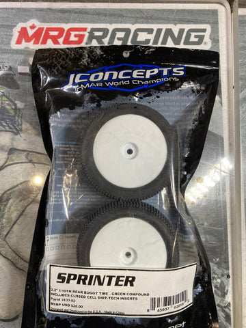 JConcepts Sprinter 2.2" Rear Buggy Dirt Oval Tires (2) (MRG - Premount)