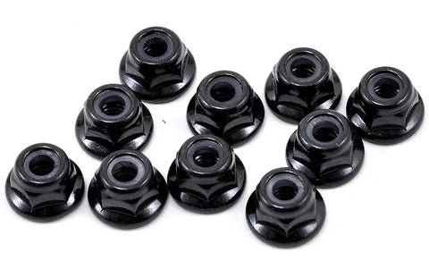 Tekno RC M4 Flanged Locknut (Black) (10) - TKR1212