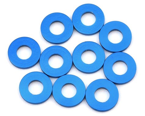 Team Associated 3.5mm Aluminum Hub Spacer Washer (Blue) (10)