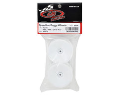 DE Racing 12mm Hex "Speedline" 2.2 1/10 Buggy Rear Wheels (2) (RB6/ZX6) (white/yellow)