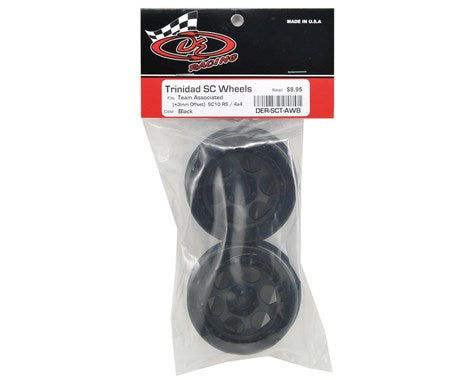 DE Racing Trinidad Short Course Wheels w/3mm Offset (Black) (2) (SC5M) w/12mm Hex