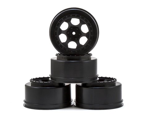 DE Racing Trinidad Short Course Wheels w/3mm Offset (Black) (4) (SC5M) w/12mm Hex
