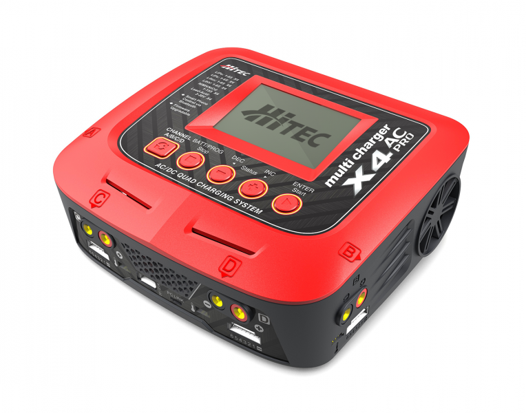 Hitec X4 AC Pro AC/DC Four Port MultiCharger