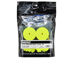 JConcepts 12mm Hex Mono 2.2 4WD Front Buggy Wheels (4) (white/yellow)