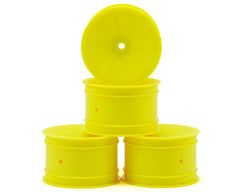 JConcepts 12mm Hex Mono 2.2 Rear Wheels (4) (B6/B74/RB6) (White/Yellow)