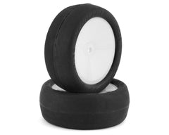JConcepts Smoothie 2 2.2" Pre-Mounted 2WD Front Buggy Tires (White or Yellow) (2) (Silver) w/12mm Hex-JCO4018