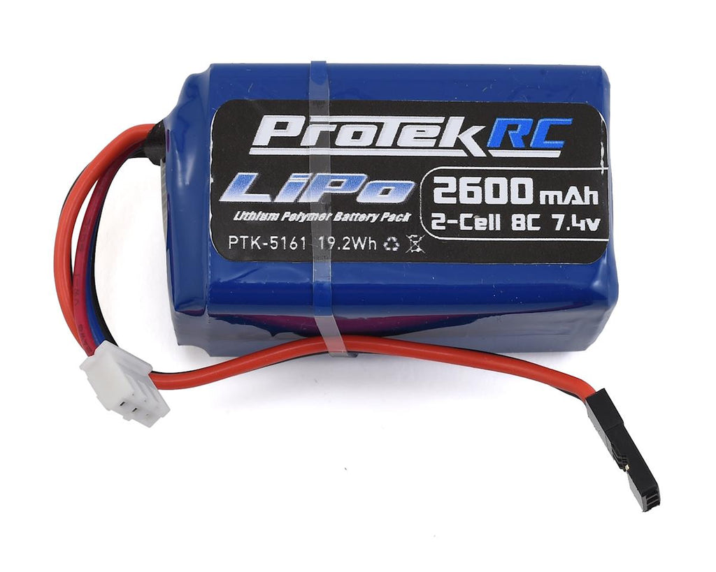 ProTek RC LiPo Kyosho & Tekno Hump Receiver Battery Pack (7.4V/2600mAh) (w/Balancer Plug)-PTK-5161