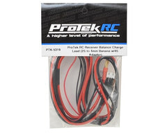 ProTek RC Receiver Balance Charge Lead (2S to 4mm Banana w/4S Adapter)