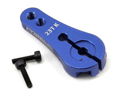 ProTek RC 4mm Aluminum Long Clamp Lock Servo Horn (Blue) (23T-JR/Sanwa/KO)