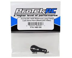 ProTek RC 4mm Aluminum Long Clamp Lock Servo Horn (Black) (24T-Hitec)