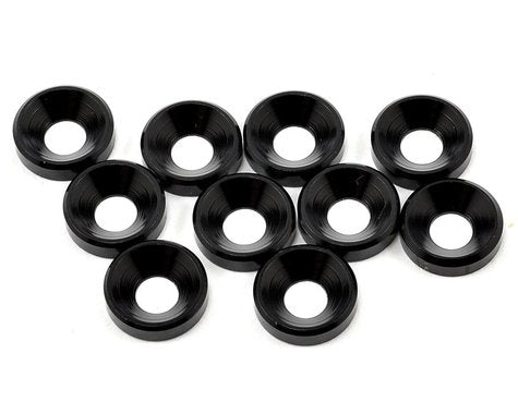 Tekno RC M4 Countersunk Washer (Black) (10)-TKR1228