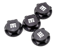 Tekno RC 17mm Aluminum "T Logo" Covered Serrated Wheel Nut (Gun Metal or Red) (4)