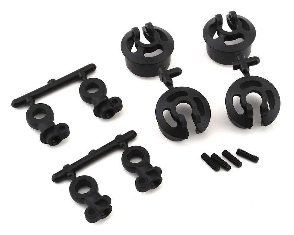 Tekno RC Large Radius Locking Shock Rod End & Spring Perch Set - TKR6140C