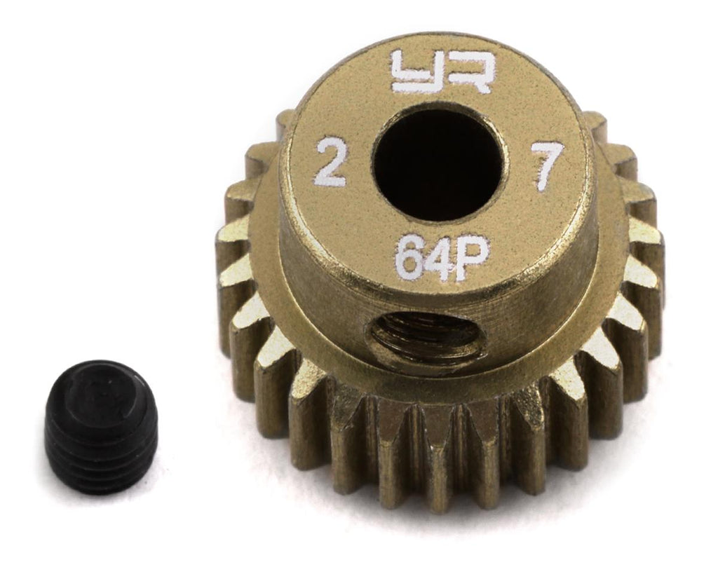 Yeah Racing 64P Hard Coated Aluminum Pinion Gear