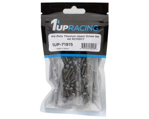 1UP Racing Team Associated RC10SC7 Pro Duty Titanium Upper Screws Set (103)-1UP-71915