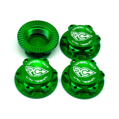 RC-Project 17mm Aluminum Serrated Fine Thread Wheel Nuts (4)-RCPJ-A033