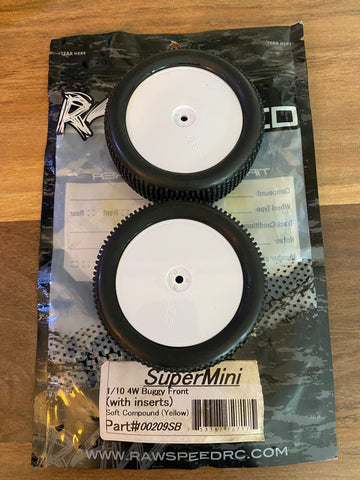 Raw Speed RC- Super Mini 2.2" 1/10 4WD Front Buggy Tires (2) (MRG - Premount)