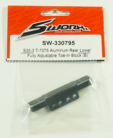 SWORKz T-7075 Aluminum Rear Lower Fully Adjustable Toe-In Block (Type B)-SW330795