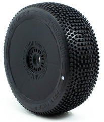 ProCircuit Hot Dice V2 Buggy Tires Pre-Mounted (Black)(4) (w/Yellow & White Wheel Dots)