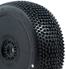 ProCircuit Hot Dice V2 Buggy Tires Pre-Mounted (Black)(4) (w/Yellow & White Wheel Dots)