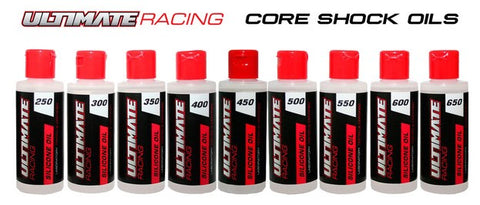 Ultimate Racing Core Shock Oil Set (250 - 650) (9pcs) (2oz-60ml)