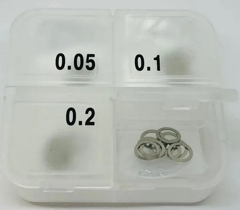Klinik RC Ultimate 6mm Flywheel Shim Set 0.05, 0.1, 0.2, 0.3mm 10pc each (40pcs)