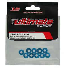 Ultimate Racing 4mm Aluminum Countersunk Washers (10) - Various Colours